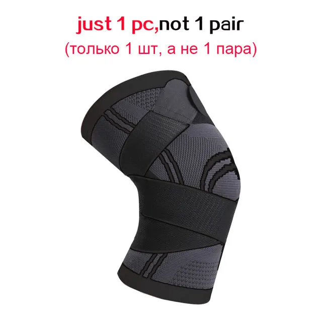 1 Piece Of Sports Men's Compression Knee Brace Elastic Support Pads Knee Pads Fitness Equipment Volleyball Basketball Cycling