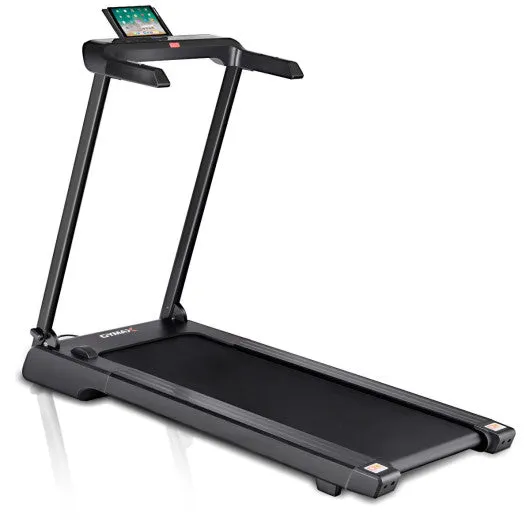 2.25 HP Folding Electric Treadmill with LED Display-Black