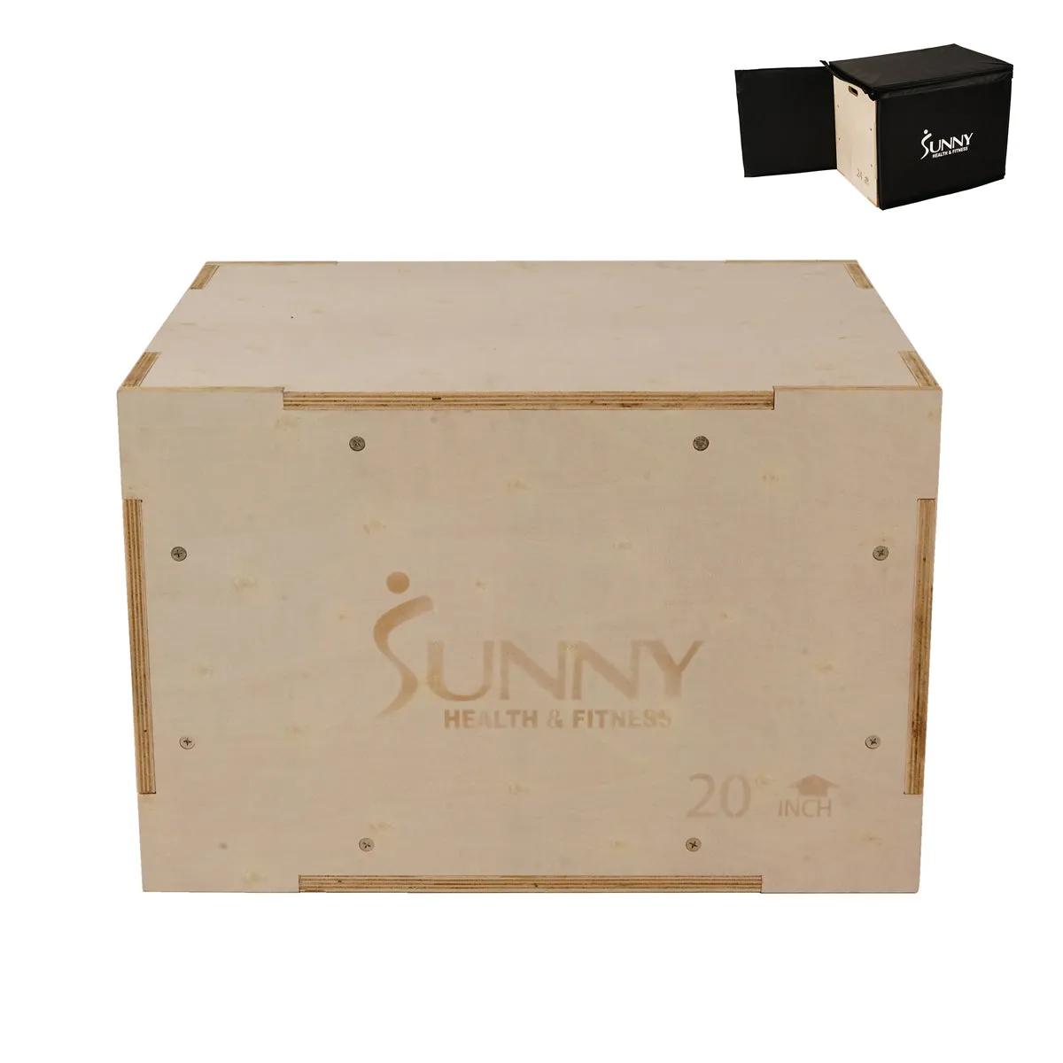 3-in-1 Wood Plyo Box, Heavy Duty with Cover