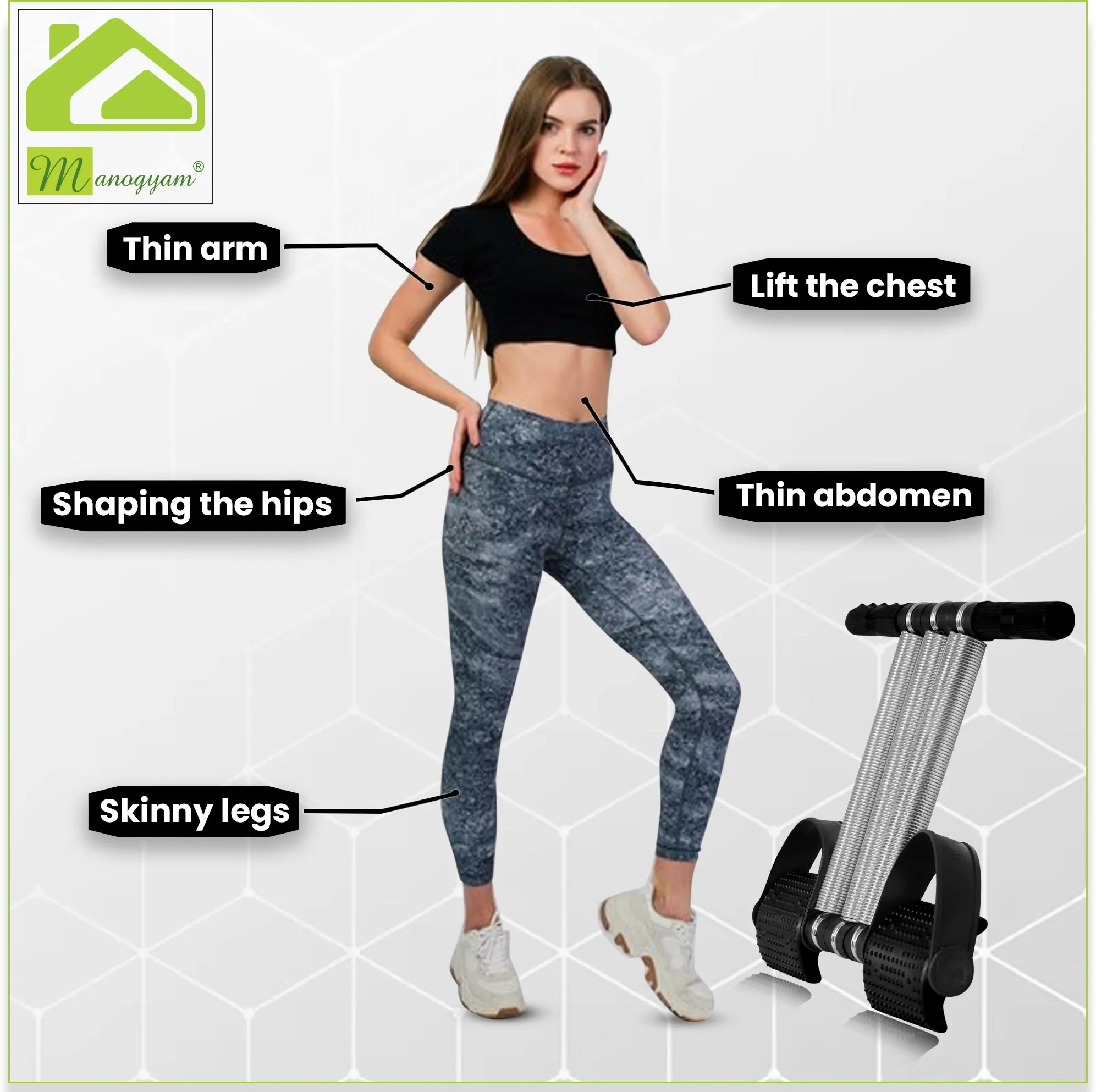 Abs Tummy Trimmer With Tripple Steel Spring Burn Off Calories & Tone Your Muscles