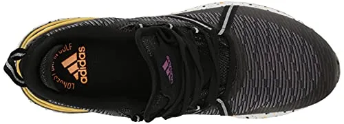 adidas Men's Solarthon Primegreen Spikeless Golf Shoes, Core Black/Purple/Solar Gold, 13