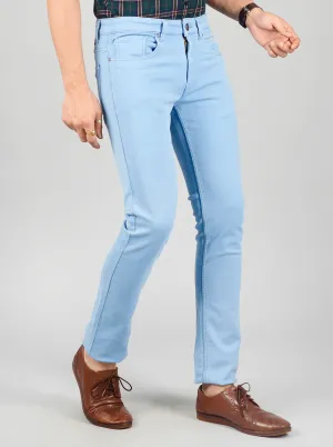 Air Blue Solid Narrow Fit Jeans | Greenfibre