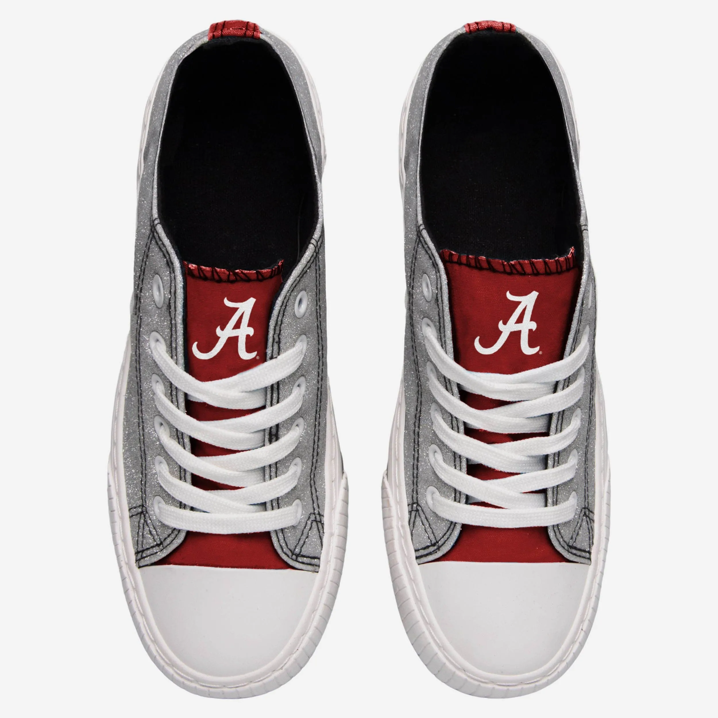 Alabama Crimson Tide Womens Glitter Low Top Canvas Shoe