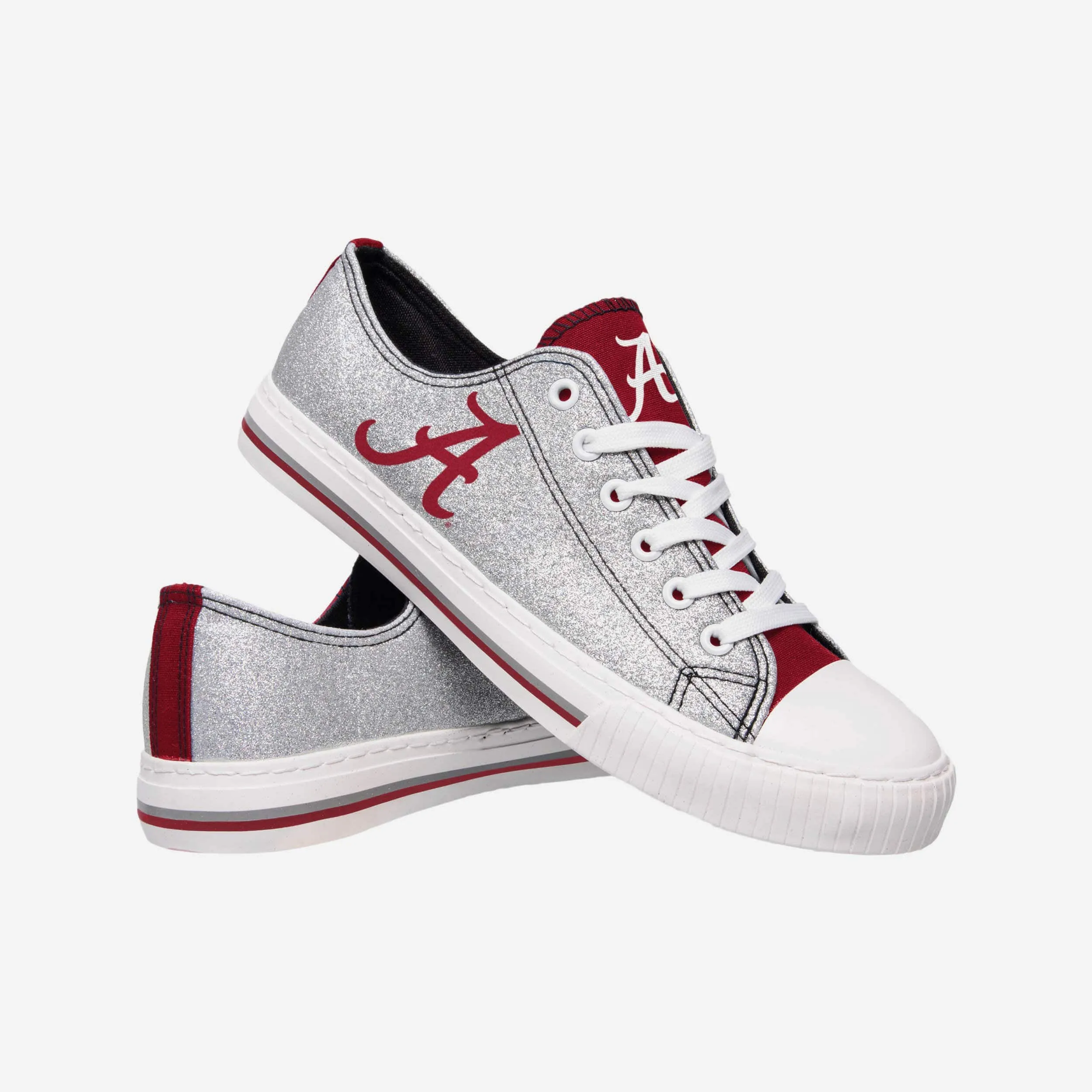 Alabama Crimson Tide Womens Glitter Low Top Canvas Shoe