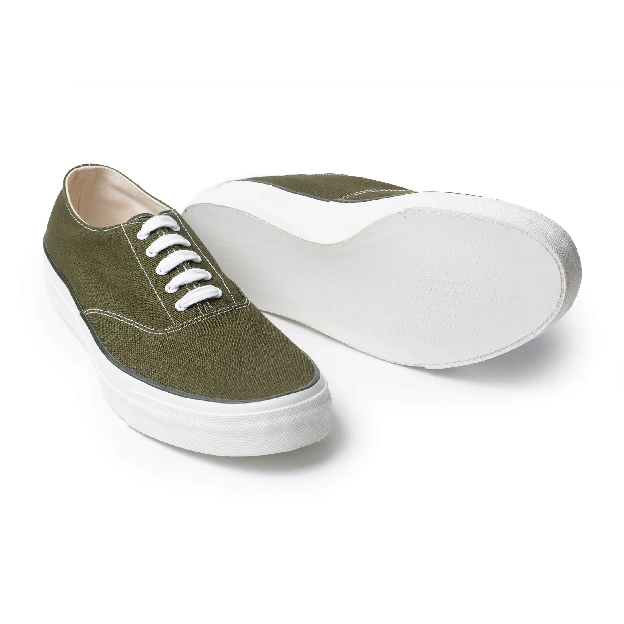 Anatomica x Wakouwa Deck Shoes Low Pine Green