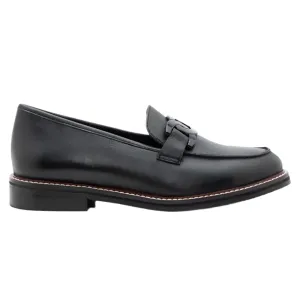 Ara Women's Kyle II Chain Loafer Black Calf Leather