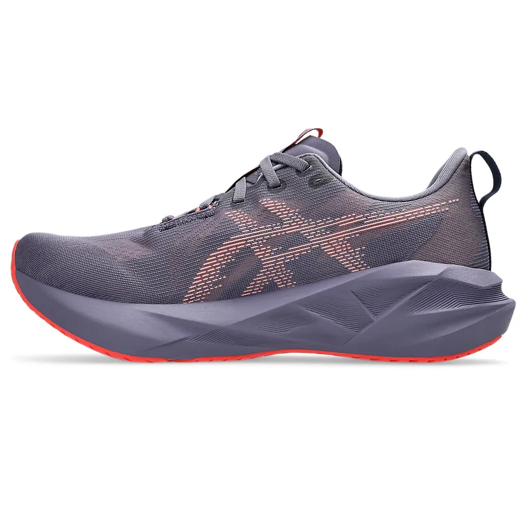 Asics Men's Novablast 5 Running Shoes Greyish Purple / Coral Reef