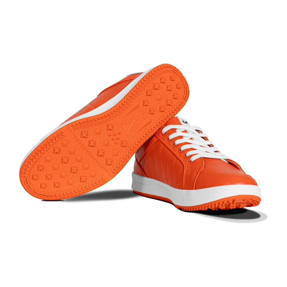 Ask Echo G2 Men's Professional Leather Golf Shoes  / Orange