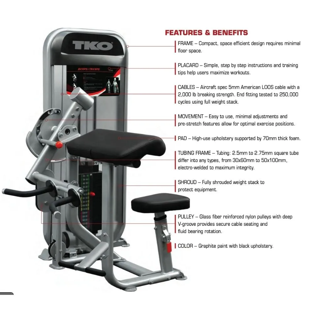 Bicep and Tricep Curl Machine by TKO