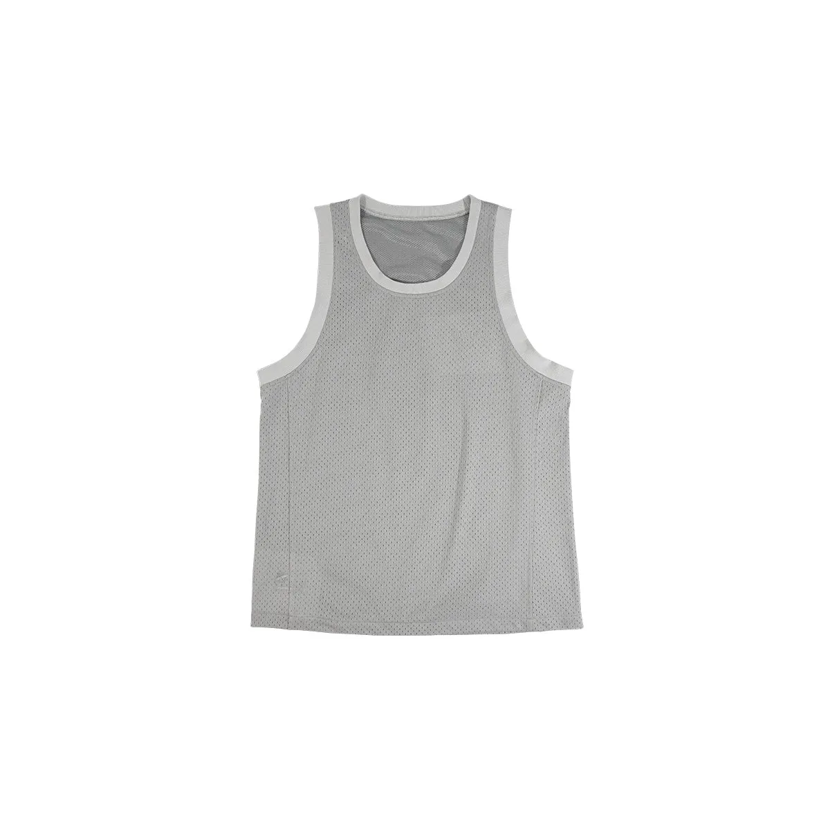 Breathable Mesh Loose-fit Grey Basketball Singlet