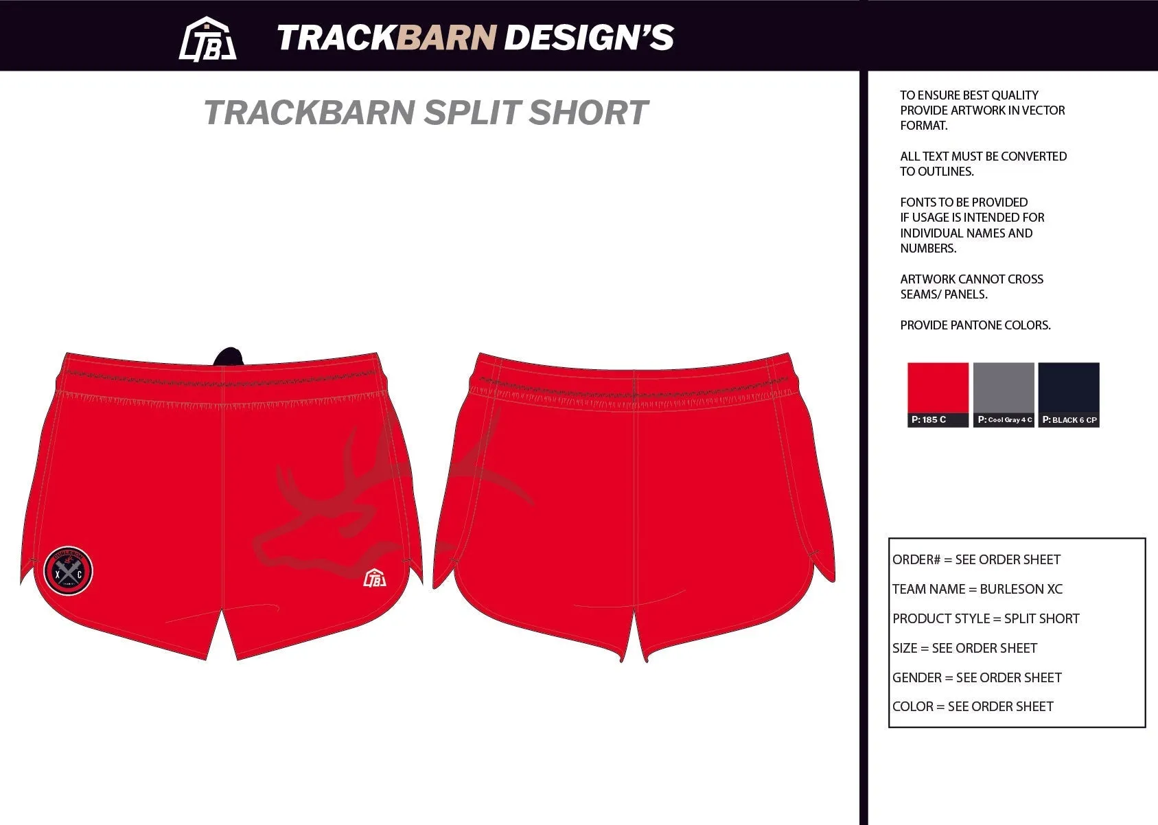 Burleson-- Mens Split Track Short