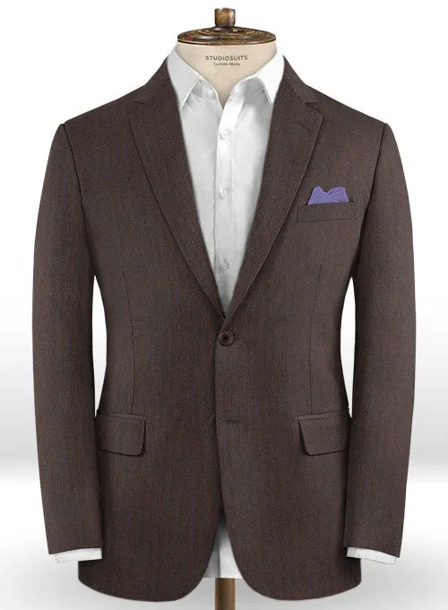 Caccioppoli Dapper Dandy Acula Brown Wool Suit