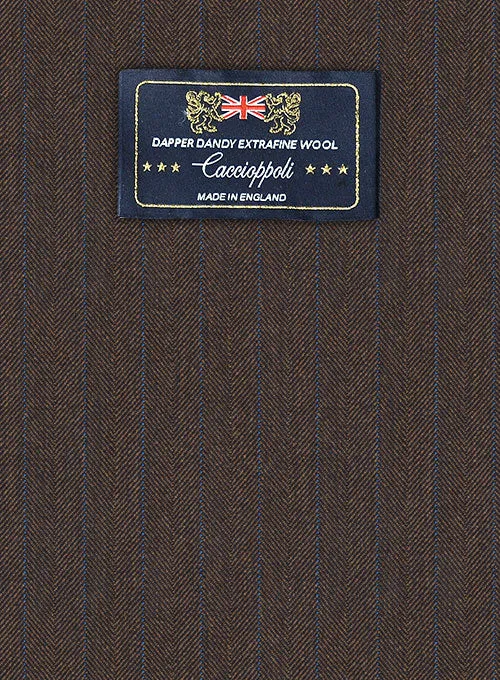 Caccioppoli Dapper Dandy Acula Brown Wool Suit