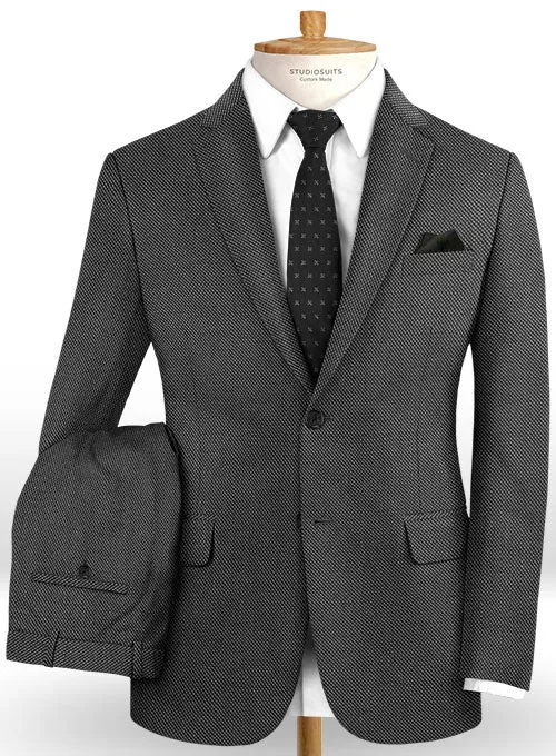 Caccioppoli Dapper Dandy Muiz Birdseye Gray Wool Suit