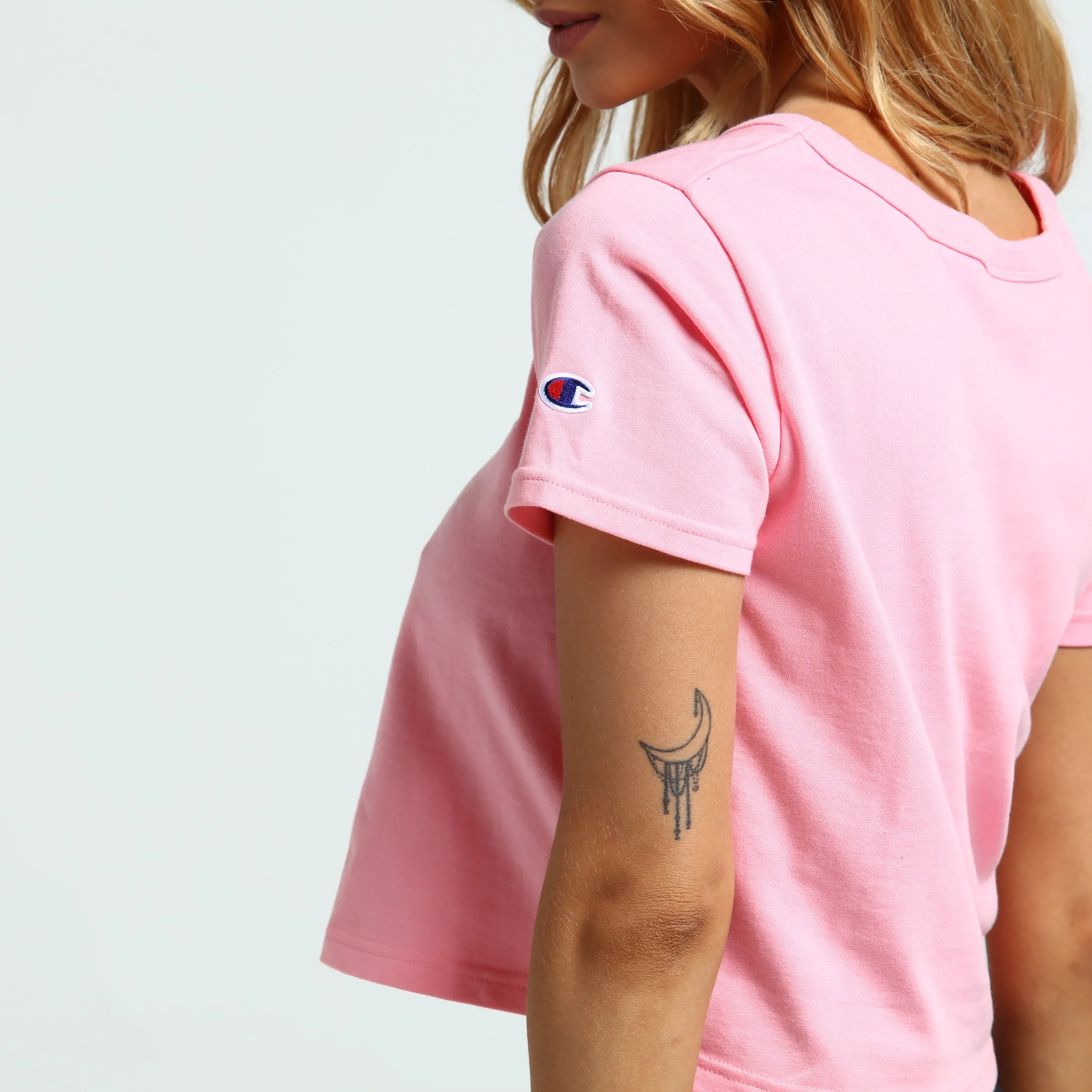 Champion Women's Cropped Tee Light Pink