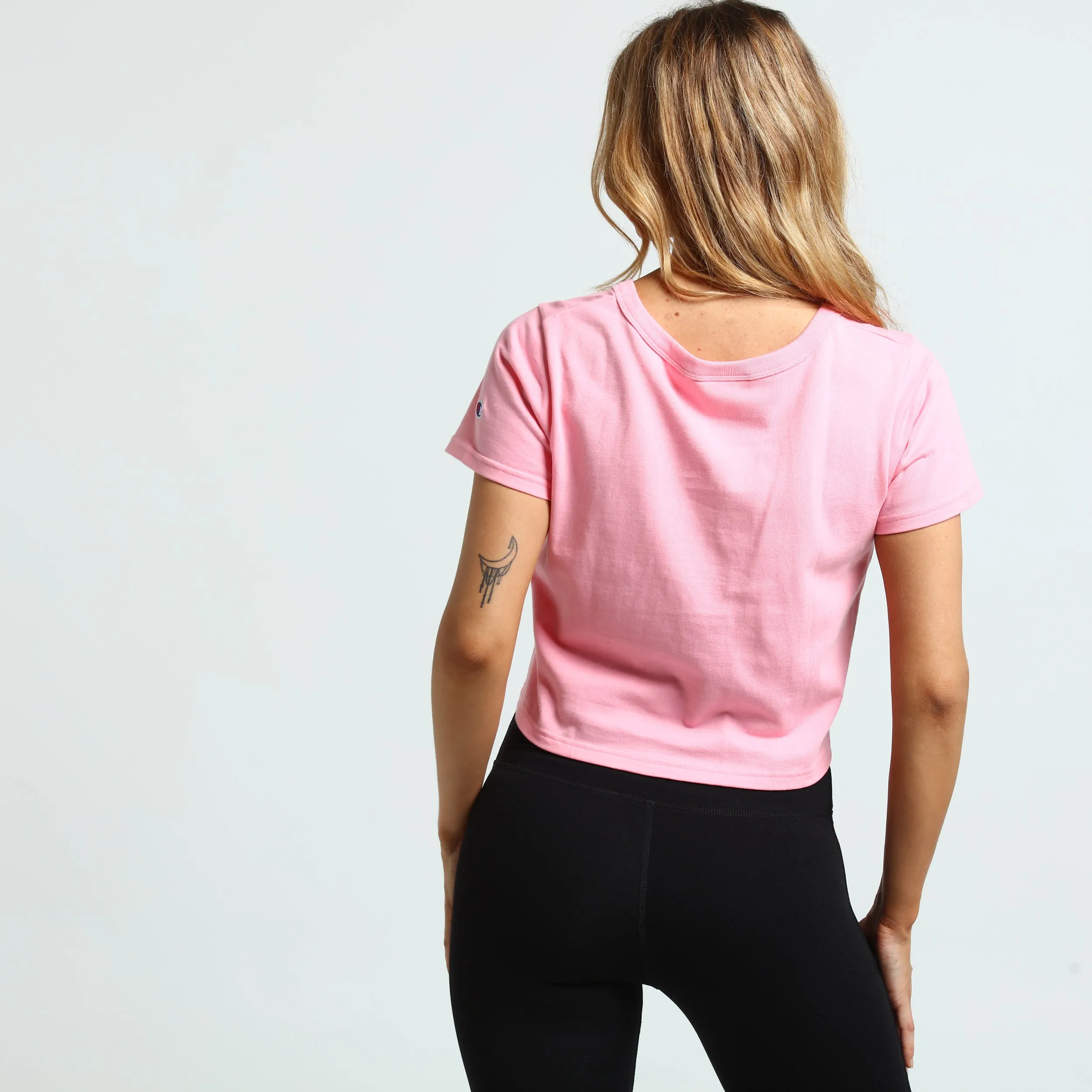 Champion Women's Cropped Tee Light Pink