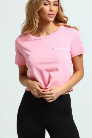 Champion Women's Cropped Tee Light Pink