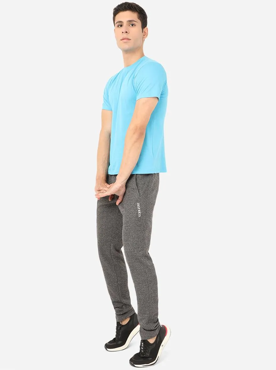 Charcoal Grey Solid Slim Fit Track Pant | JadeBlue