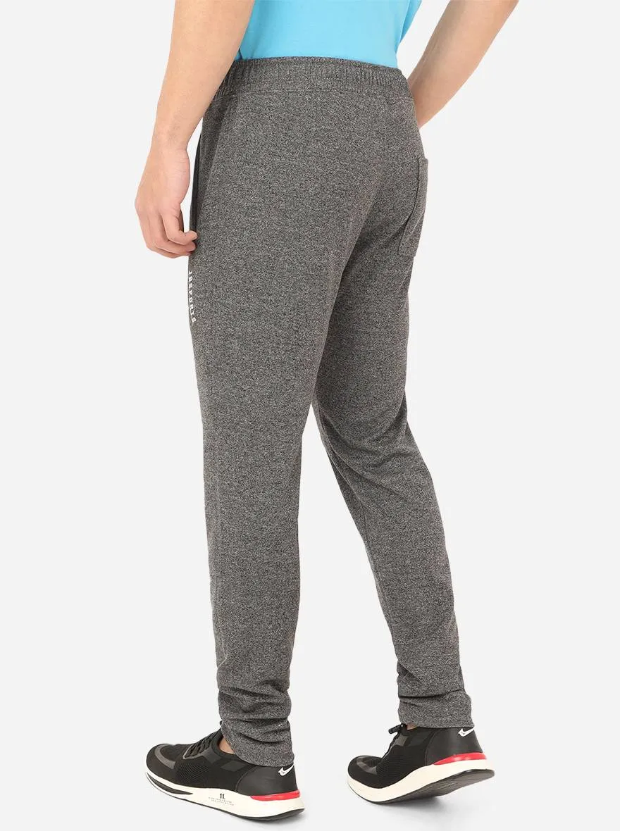 Charcoal Grey Solid Slim Fit Track Pant | JadeBlue