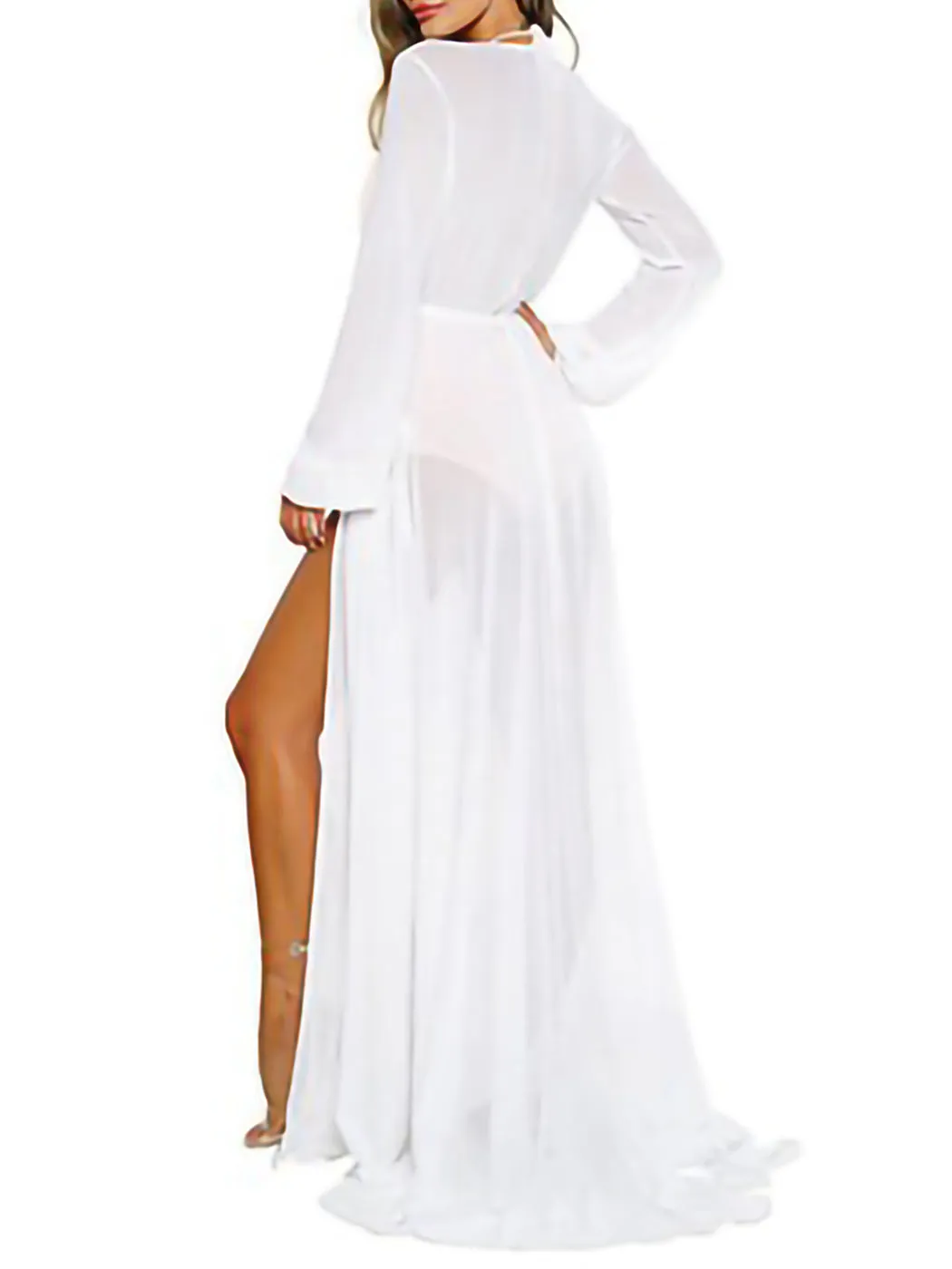 Chiffon Maxi Kimono Robe Bathing Suit Cover Up