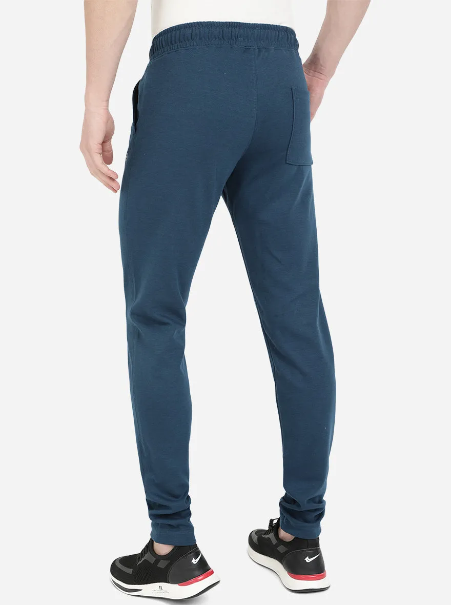 Colonial Blue Solid Regular Fit Track Pant | JadeBlue