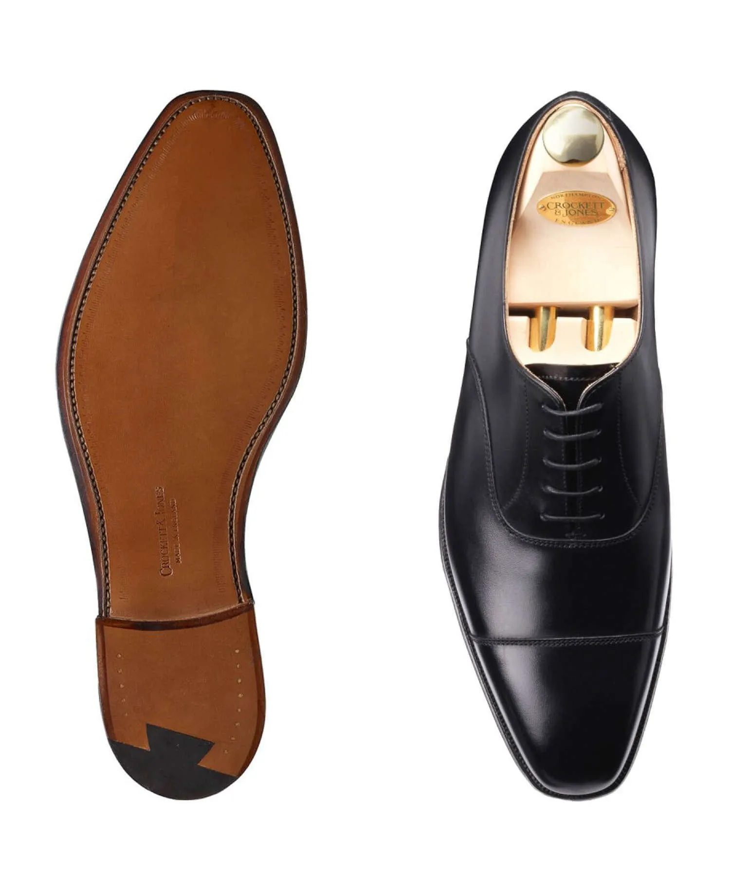 Crockett and Jones Hallam Cap-toe Shoe in Black