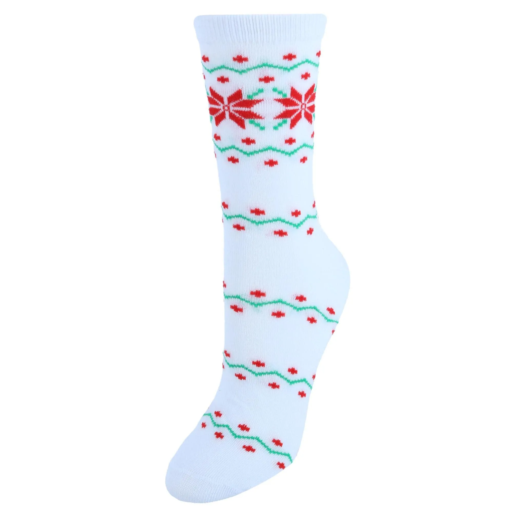 CTM® Women's 2 Pack Butter and Flat Knit Holiday Sock Combo Set