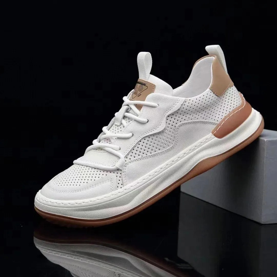 DX091 Men's Casual Shoes - Breathable Leather Soft Sneaker