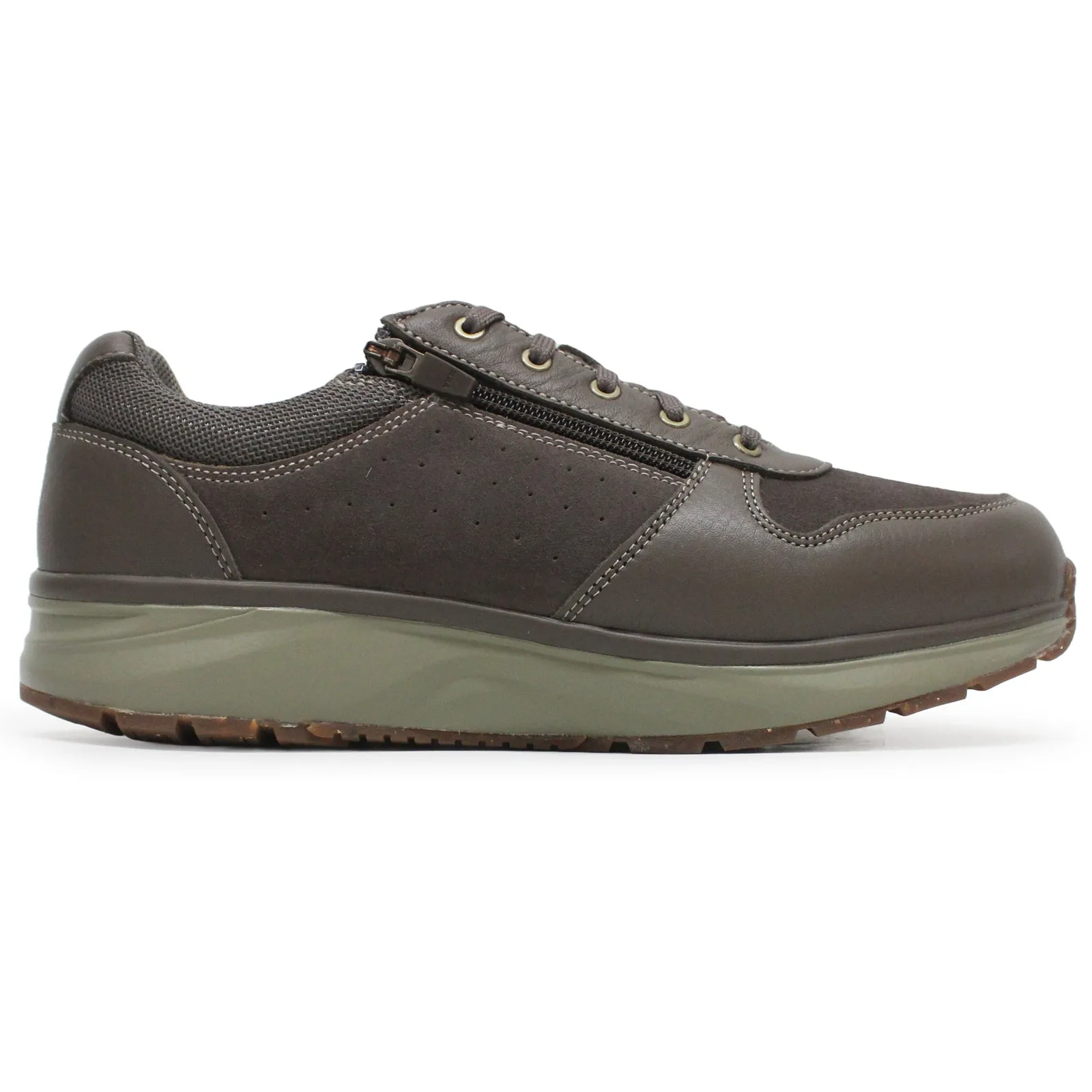 Dynamo Zip Leather Textile Men's Low Top Trainers