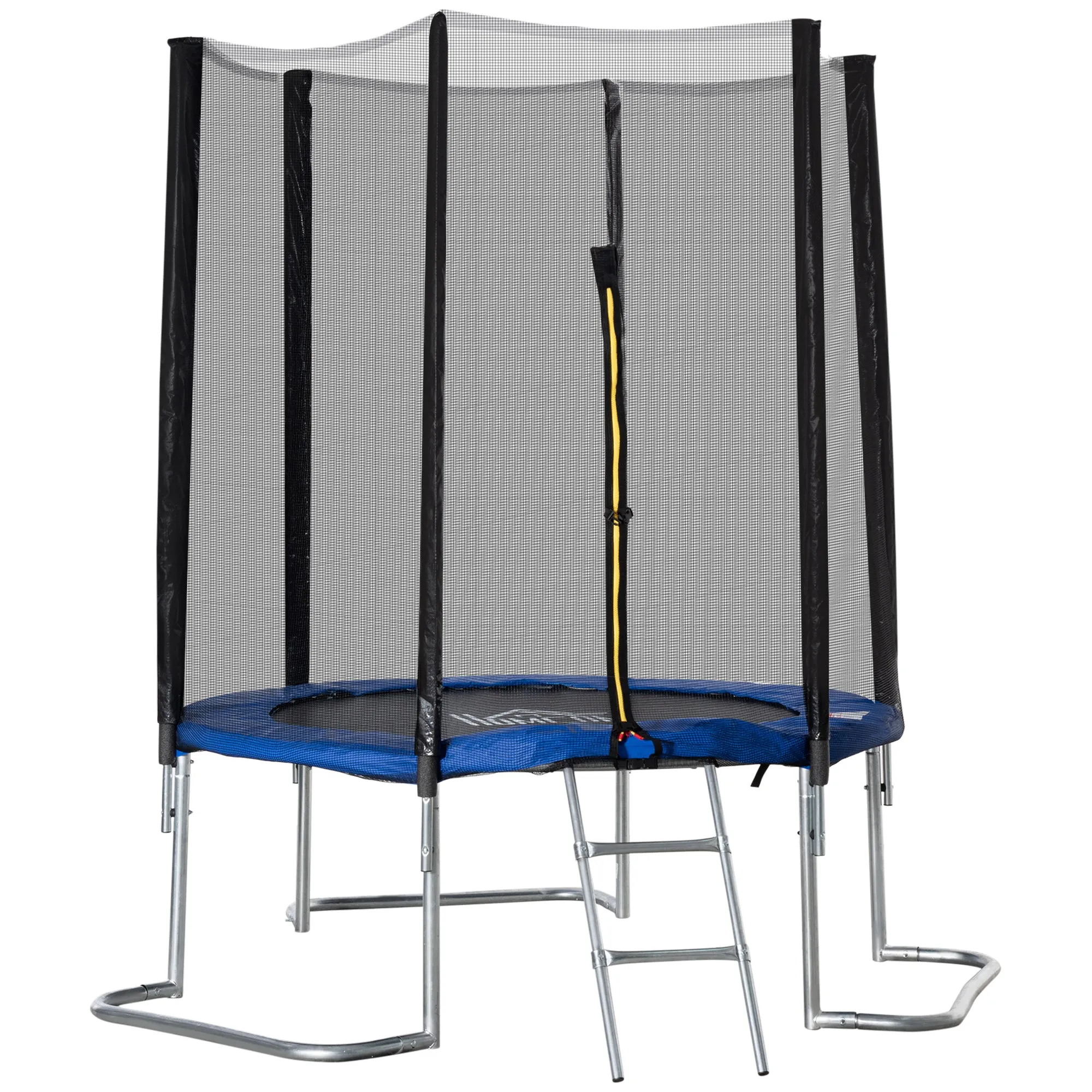 Easycomfort Trampolino Elastico per Bambini e Adulti con Rete, 223x223x230cm, Blu