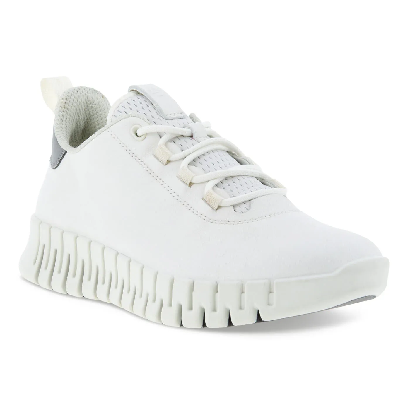 Ecco Women's Gruuv Sneaker in White Light Grey