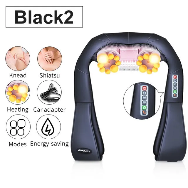 Electrical Shiatsu Back Neck Shoulder Body Massager Infrared Heated