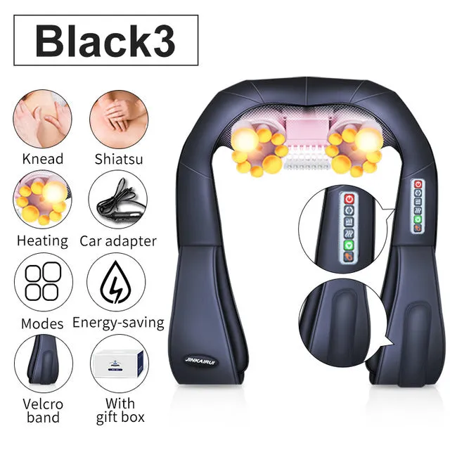 Electrical Shiatsu Back Neck Shoulder Body Massager Infrared Heated