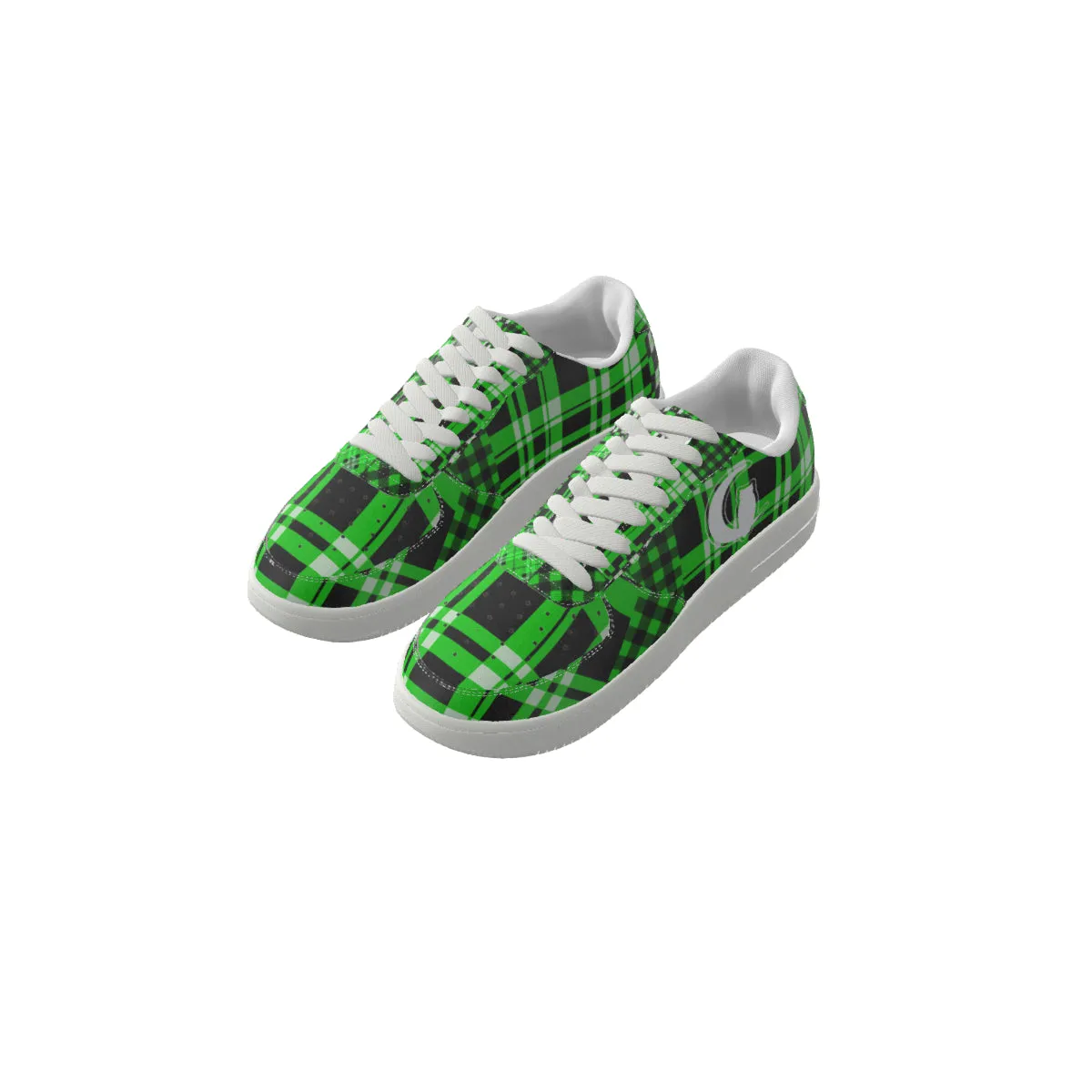 FLEXIN PLAID GREEN Men's Air Force Shoes