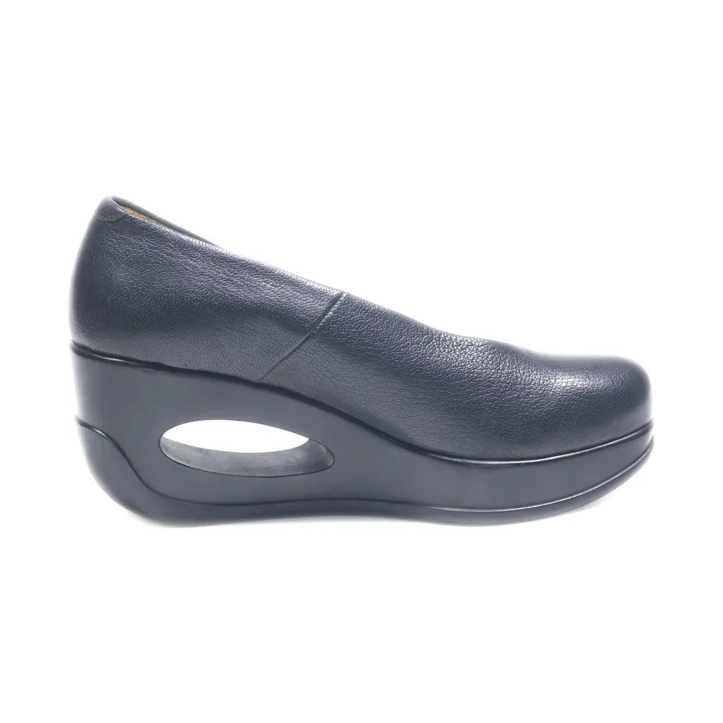 Fly London Wedge Shoes Leather Black Colour For Women