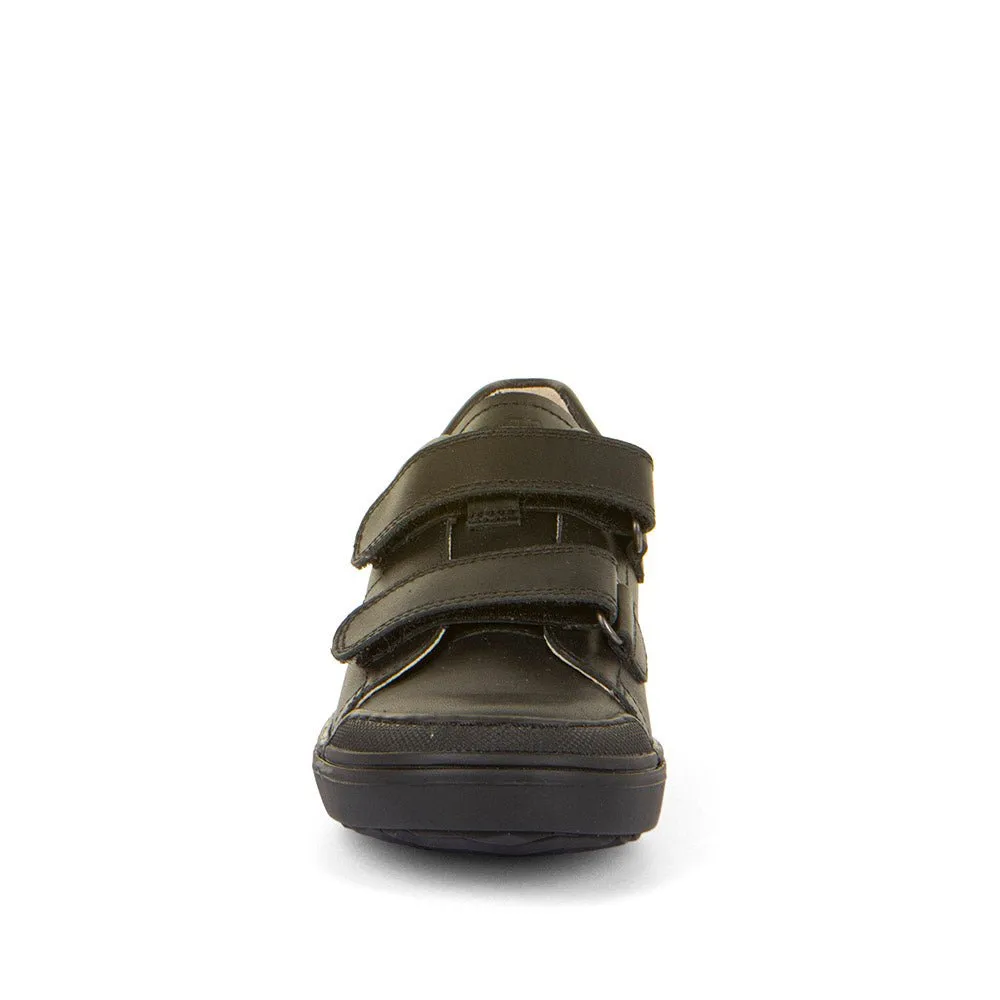 Froddo: Aster Velcro School Shoes - Black Leather