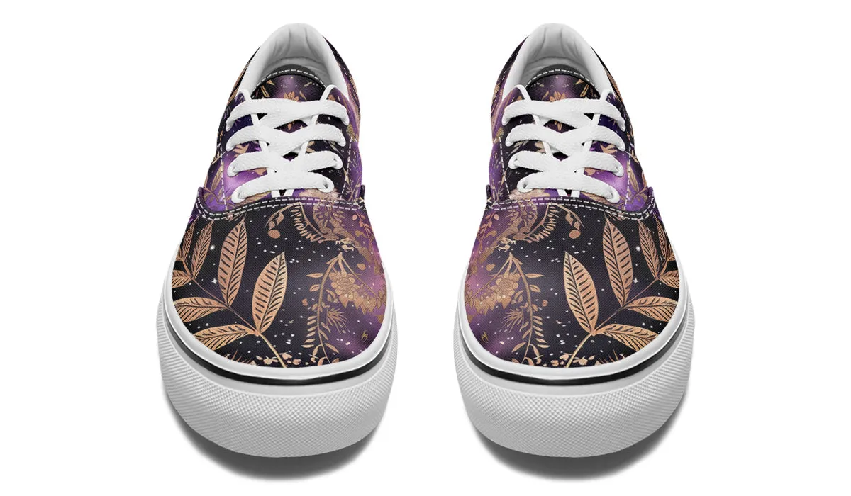 Galactic Bloom Street Sneakers - Premium Vegan Canvas Sneakers with Durable Waffle Soles