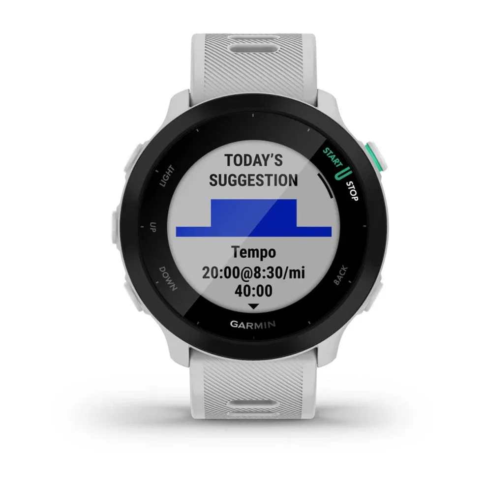 Garmin Forerunner® 55 Smartwatch, Whitestone