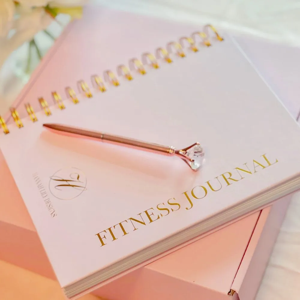 Hannah Lily Designs Fitness Journal Pink