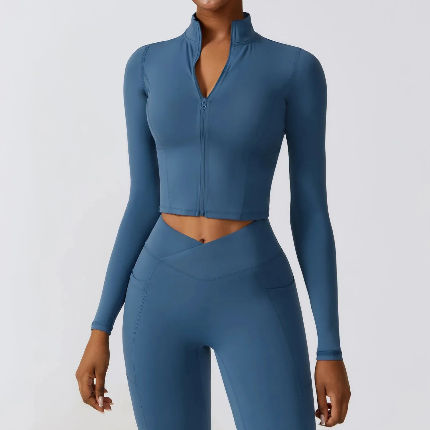 High Elastic Crop Top Yoga Suit