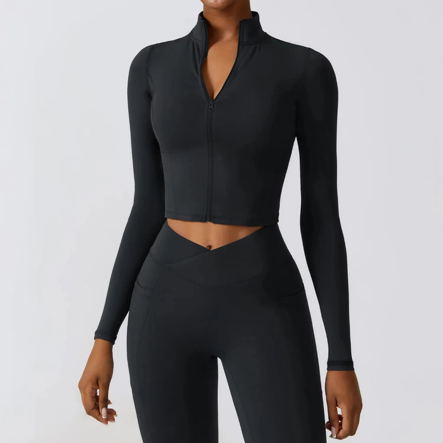 High Elastic Crop Top Yoga Suit