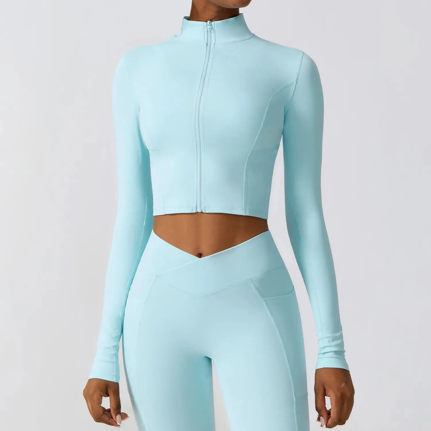 High Elastic Crop Top Yoga Suit