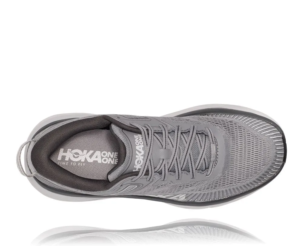 'HOKA' Men's Bondi 7 - Wild Dove / Dark Shadow (Extra Wide)