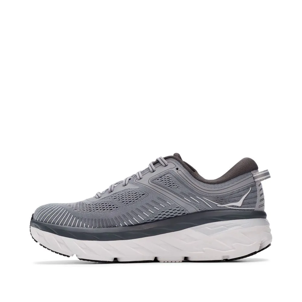 'HOKA' Men's Bondi 7 - Wild Dove / Dark Shadow (Extra Wide)