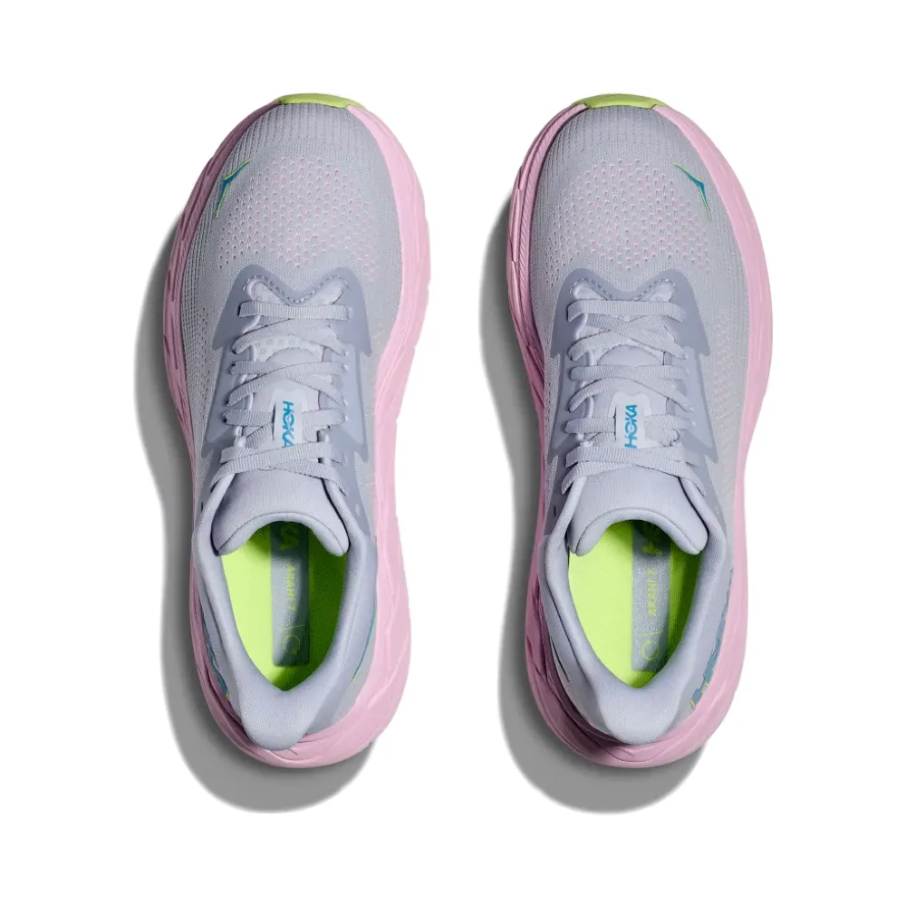 Hoka Women's Arahi 7 Sneaker in Gull/Pink Twilight