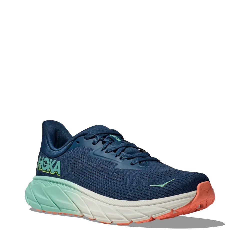 Hoka Women's Arahi 7 Sneaker in Midnight/Seafoam