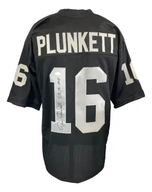 Jim Plunkett Oakland Signed Gray Football Jersey SB XV MVP Inscribed JSA