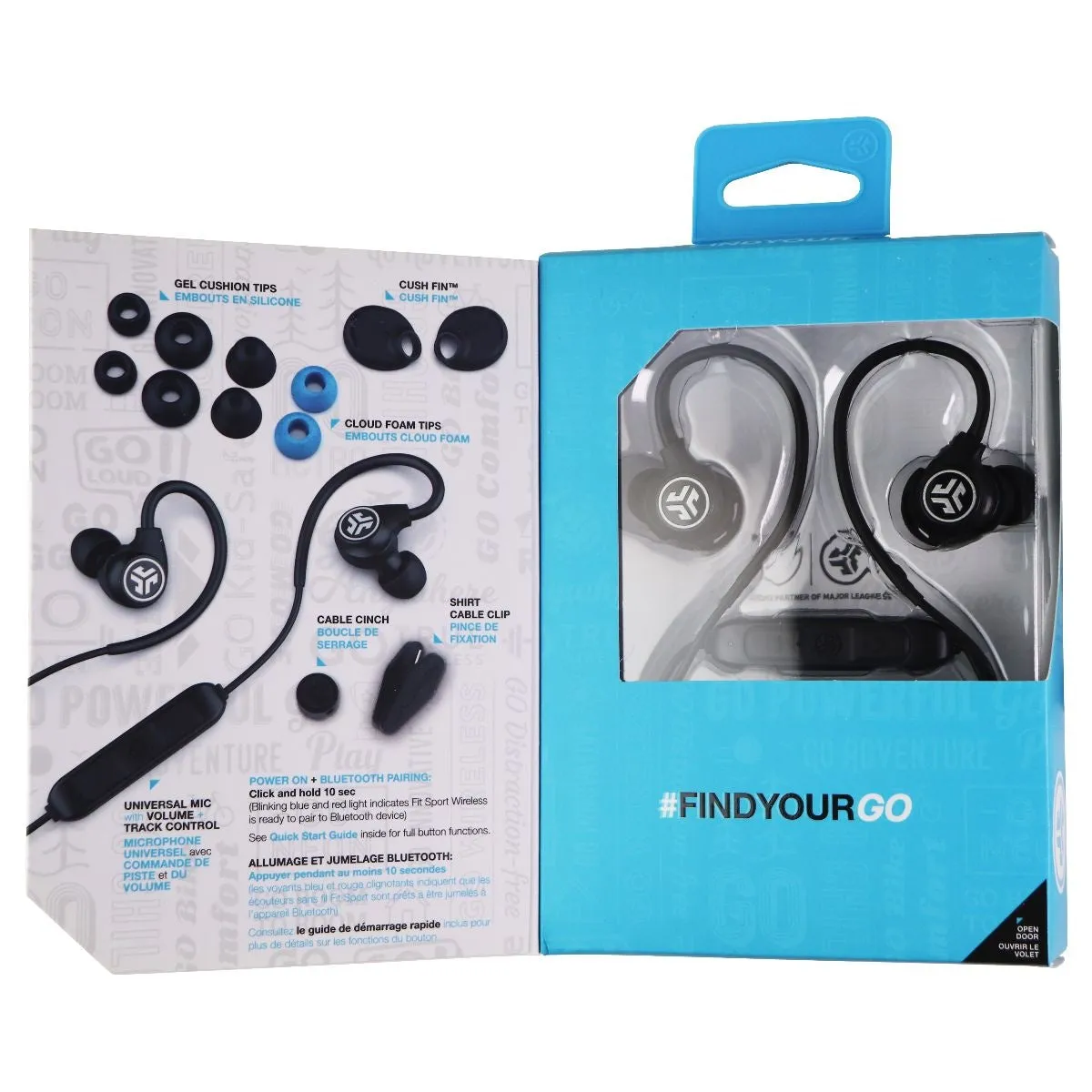 Jlab Fit Sport 3 Wireless Bluetooth Fitness Gym Earbuds - Black