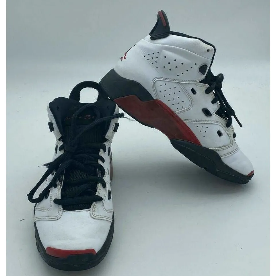 Jordan 6-17-23 Big Kids 428818-100 White Red Black Basketball Shoes Size 7Y