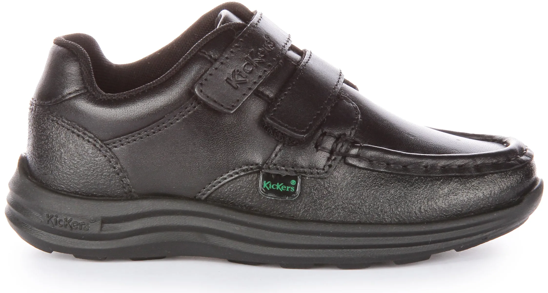 Kickers Reasan Twin Strap In Black For Kids